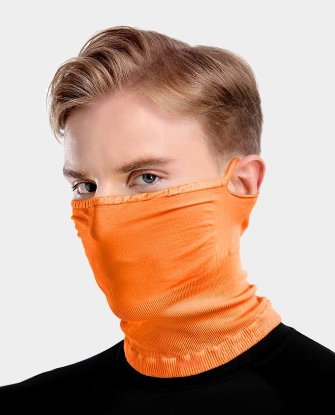 X1 – neck gaiter with ear loops breathable thin and quick-drying for summer orange