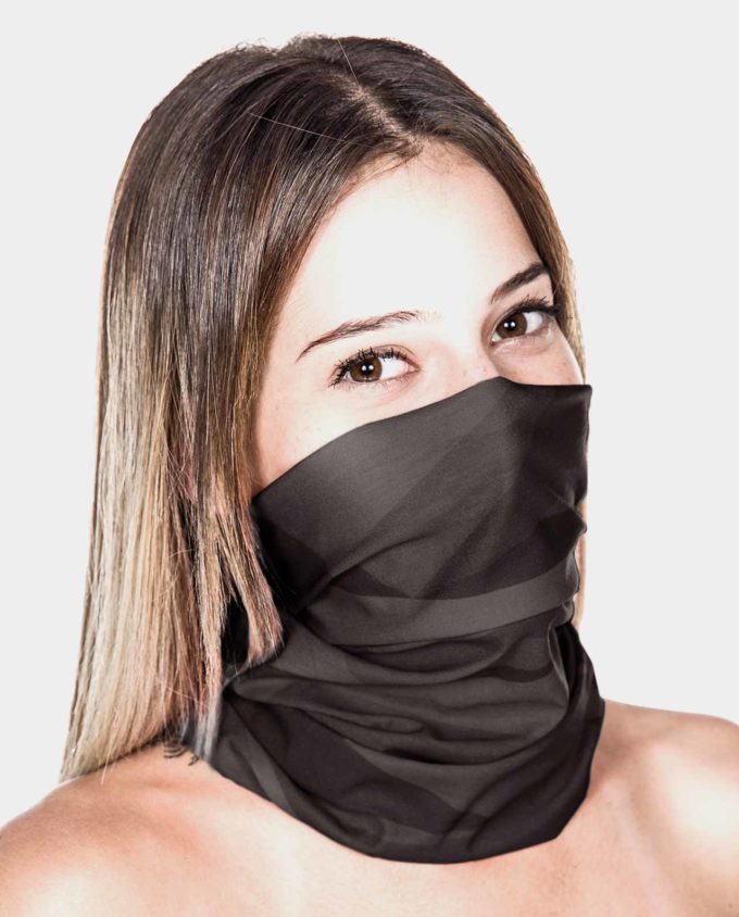 NAROO Bandana E3 Tubular Face pentru protectie UV, multifunctionala pentru drumetii, alergare, pescuit, motociclism negru militar