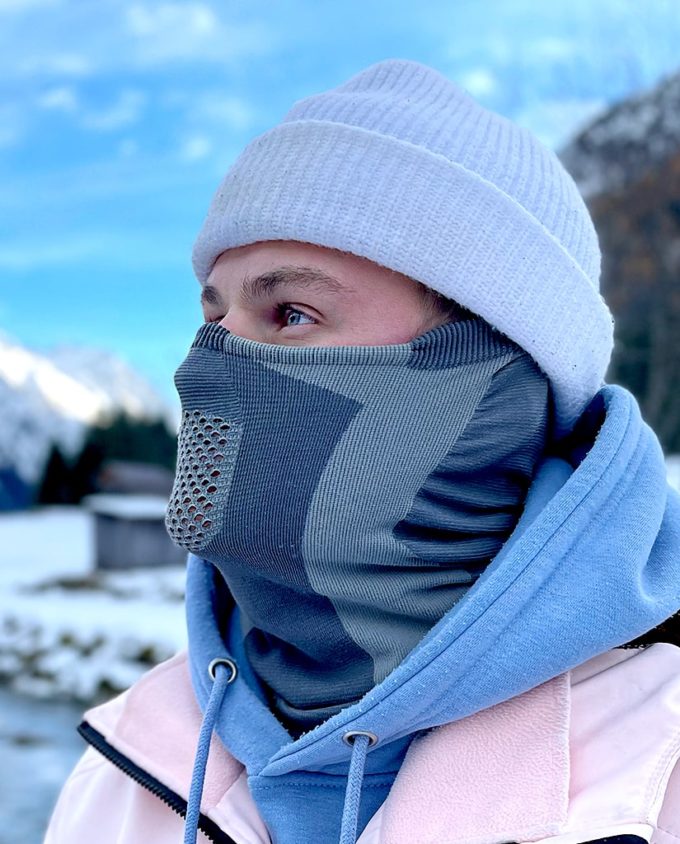 NAROO-5-X5H-ski mask gray-sports-mask-for-all-weather-usage-UV-protection-mesh-fabric-quick-dry-min