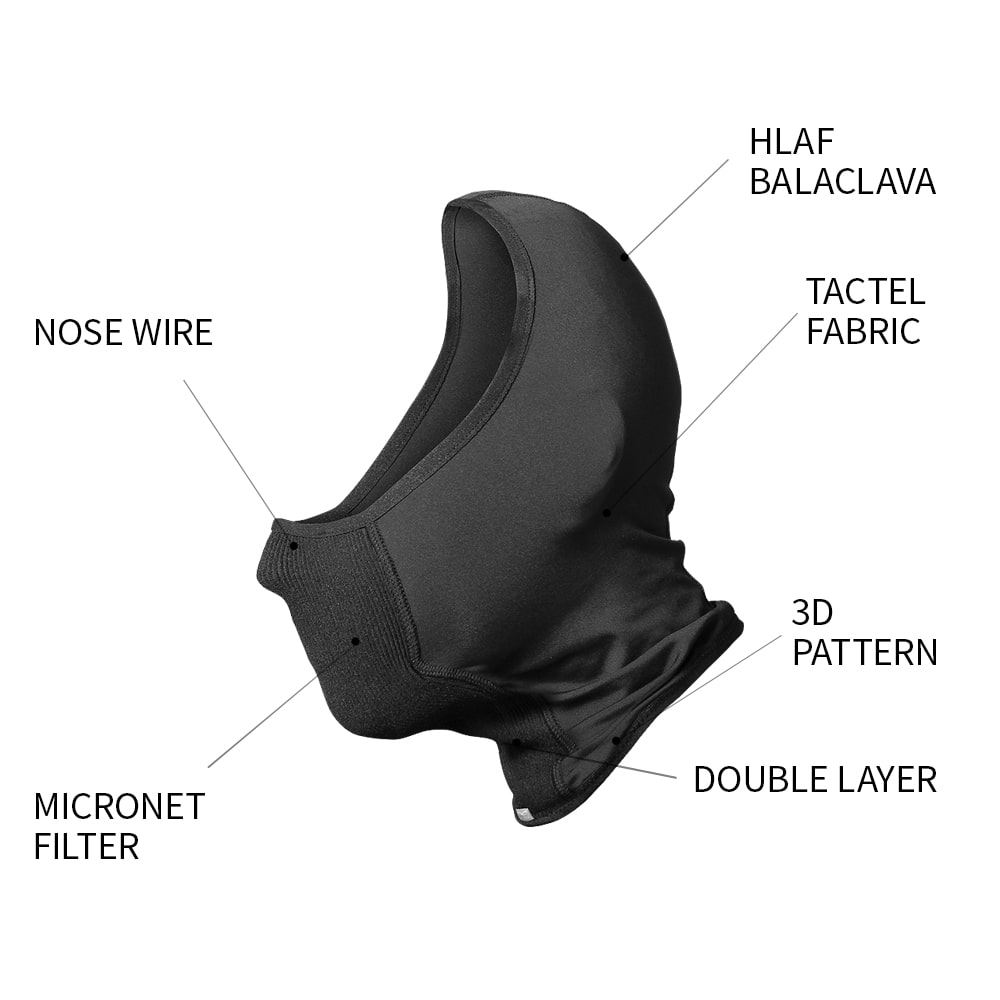 NAROO F3H - graphic for filtering sports mask for winter, snow, skiing, snowboarding, usage, pollution