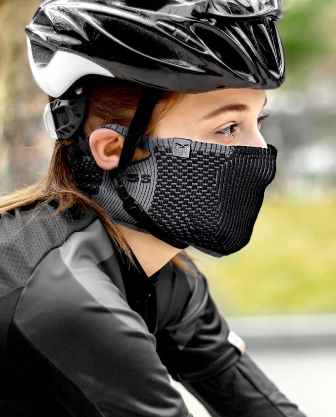 NAROO F5S -maschera sportiva filtrante per ciclismo, corsa, primavera e stagione dei pollini in nero rosso, beige oliva, nero lime, rosa navy, blu bianco e nero bianco-1-min-min