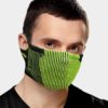 F5s Cool Face Shield short fit filtering sports mask for sport in hot weather black lime