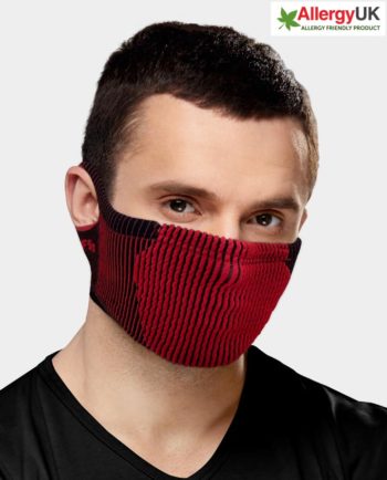 F5s Cool Face Shield short fit filtering sports mask for sport in hot weather black red