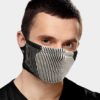 F5s Cool Face Shield short fit filtering sports mask for sport in hot weather black white