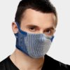 F5s Cool Face Shield short fit filtering sports mask for sport in hot weather blue white