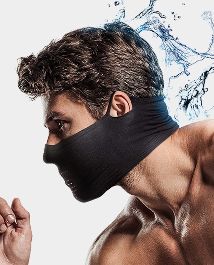 NAROO! N1s - máscara esportiva preta para pesca e corrida para todos os climas com tecido anti-umidade e proteção UV-min (1) -min