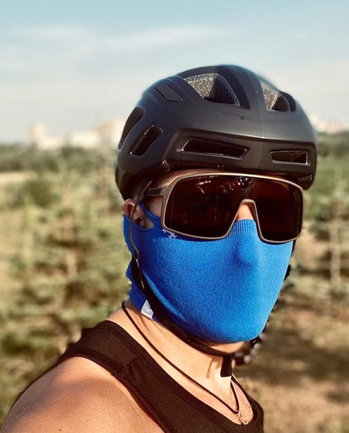 NONE Ciclismo Media Cara Cubierta de Polvo Respirando Cubierta con Filtro de Carbono para Ciclismo Corriendo Motocicleta 