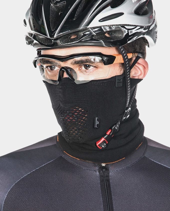 NAROO T-BONE5 + 1-ciclismo- Máscara deportiva antivaho negra para esquiar y hacer snowboard en la nieve y el invierno + 1-min