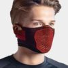 X5s Cover-up Reversible sports face shield for cycling and running red side