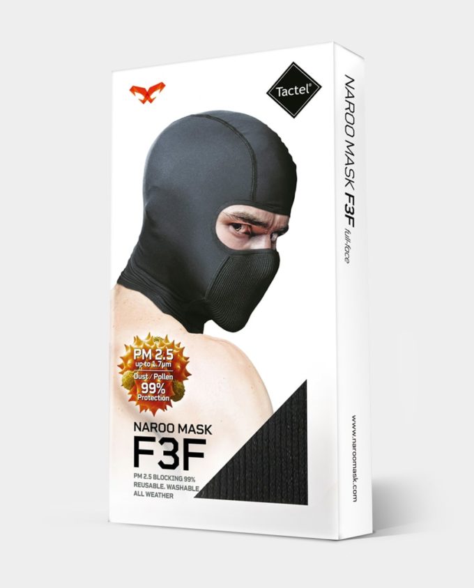 F3F - Cobertura de cabeça de balaclava respirável com filtragem leve e absorção de umidade para pacote esportivo e de motocicleta