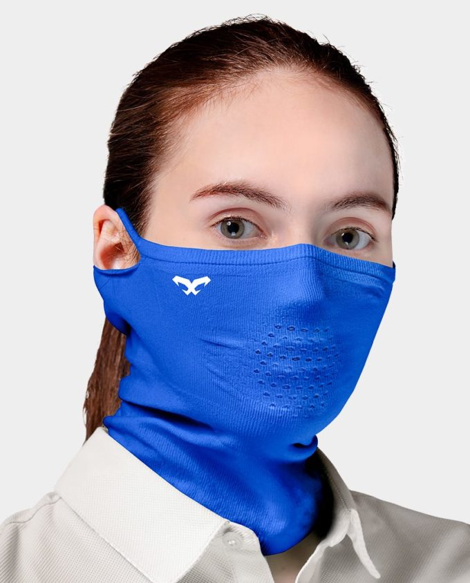 N1 - Extra Breathable Ultra Thin Summer Neck Gaiter with Holes blue