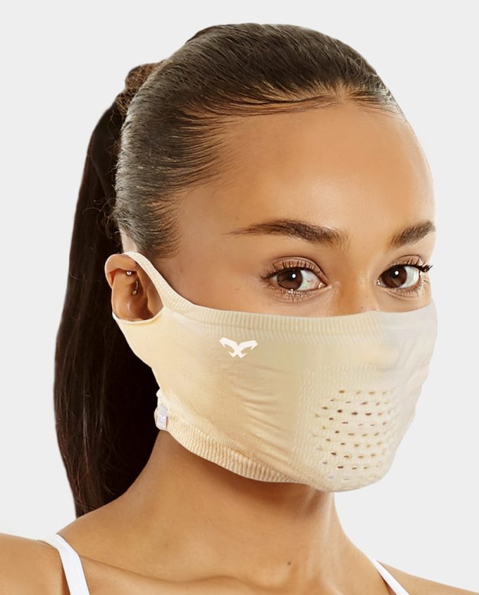 N1S Sports Absolute Breathable Face Shield s otvory béžová