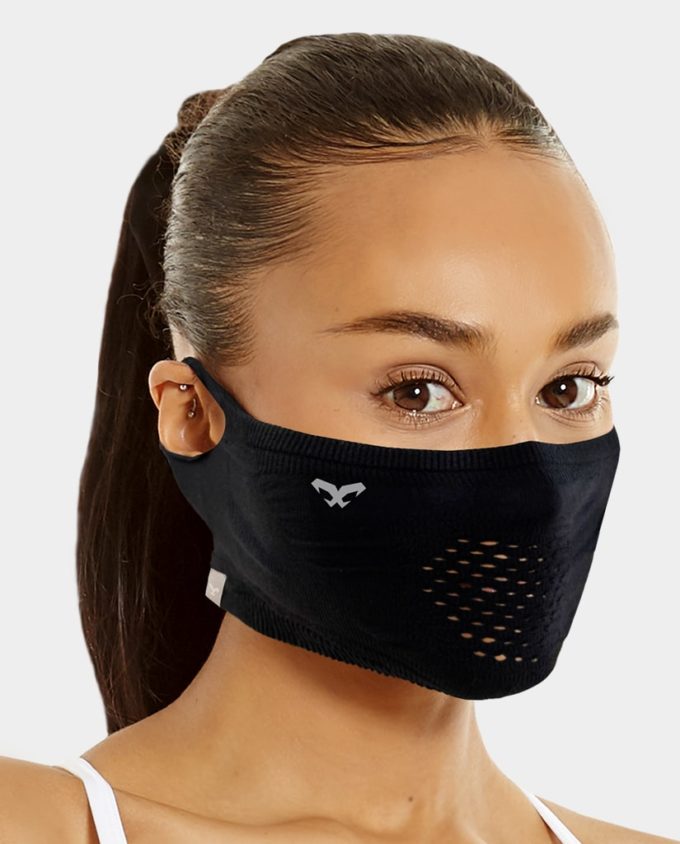 N1S Sports Absolute Breathable Face Shield avec trous noir