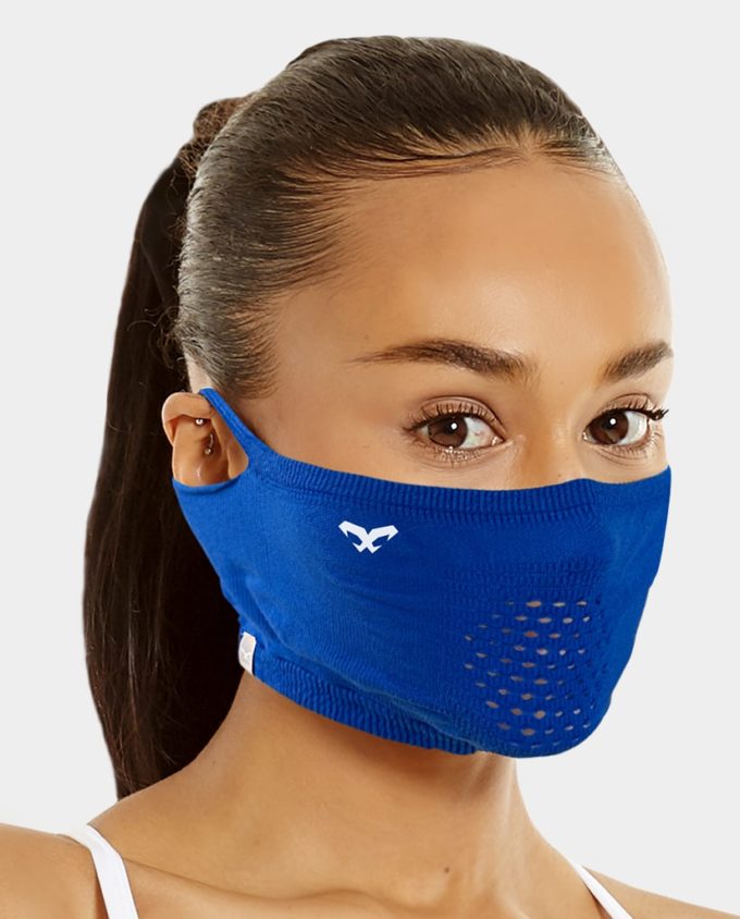 Escudo facial respirável absoluto N1S Sports com furos azul