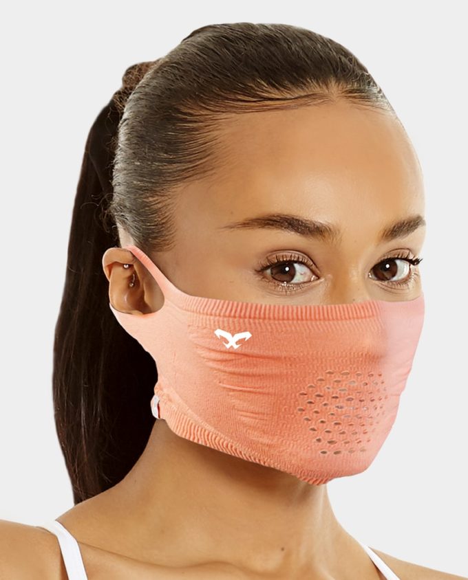 Escudo facial respirável absoluto N1S Sports com furos rosa