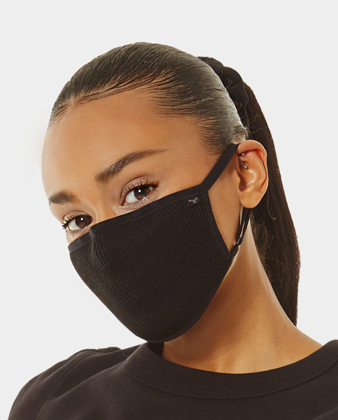 Reusable Filtering Breathable Face Cover NAROO F.U Plus - black filtering sports masks for spring and summer with pollution, pollen, uv rays and fine dust black side