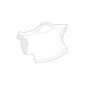 NAROO X5 -graphic skill sports mask for UV protection, all-weather, mesh fabric, quick-dry fabric, and ear loops
