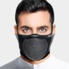 X5s Cover-up Reversible sports face shield for cycling and running black grey