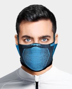 X5s Cover-up Reversible sports face shield for cycling and running black blue