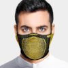 X5s Cover-up Reversible sports face shield for cycling and running yellow black
