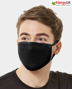 Opakovaně použitelná filtrační prodyšná maska ​​na obličej Pylová maska NAROO FU Plus - černé filtrační sportovní masky na jaro a léto se znečištěním, pylem, UV zářením a jemným prachem černá