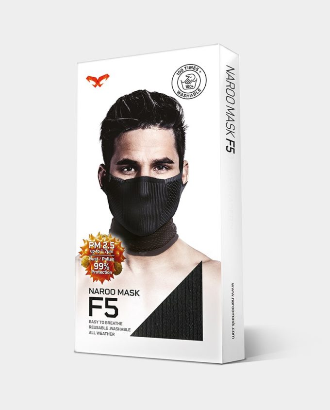 F5 Den beste ansiktsskjermen Sportsmaske for sykkelløping for all slags vær med funksjonspakke for pollen- og forurensningsfiltrering