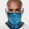 x5-NAROO X5 -black blue sports mask for UV protection, all-weather, mesh fabric, quick-dry fabric, and ear loops