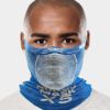x5-NAROO X5 - light blue beige sports mask for UV protection, all-weather, mesh fabric, quick-dry fabric, and ear loops