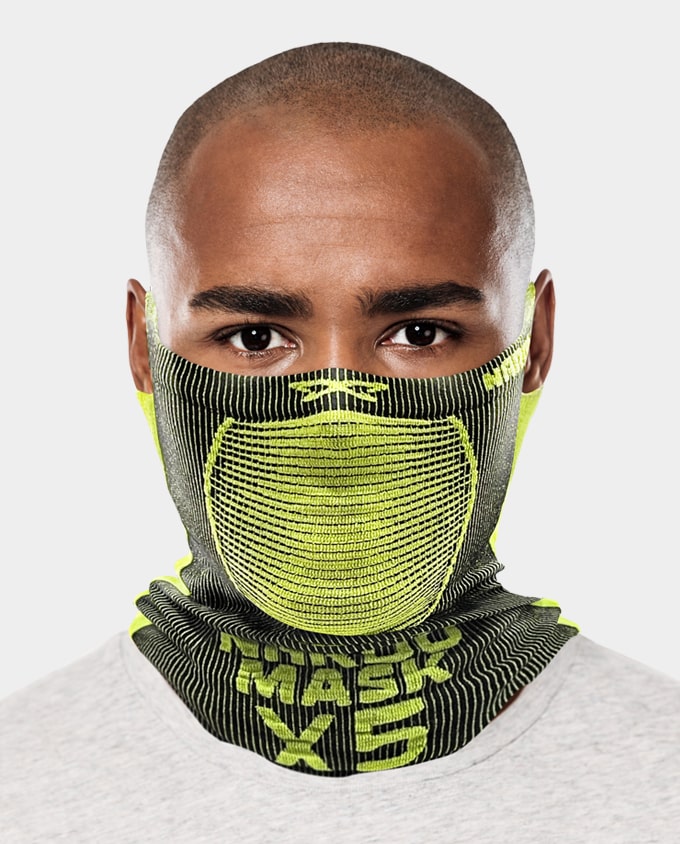 x5-NAROO X5 - grey-green sports mask for UV protection, all-weather, mesh fabric, quick-dry fabric, and ear loops.jpg