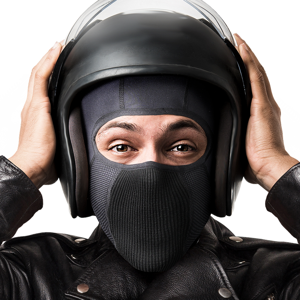 NAROO F9F - mască sportivă de filtrare neagră pentru vreme rece, motocicletă, protecție UV, micronet, lavabilă, pentru motociclism, schi, snowboard iarna
