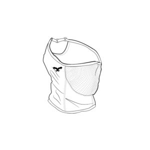 NAROO N0 - graphic of UV protection sports mask for cycling in the summer and spring