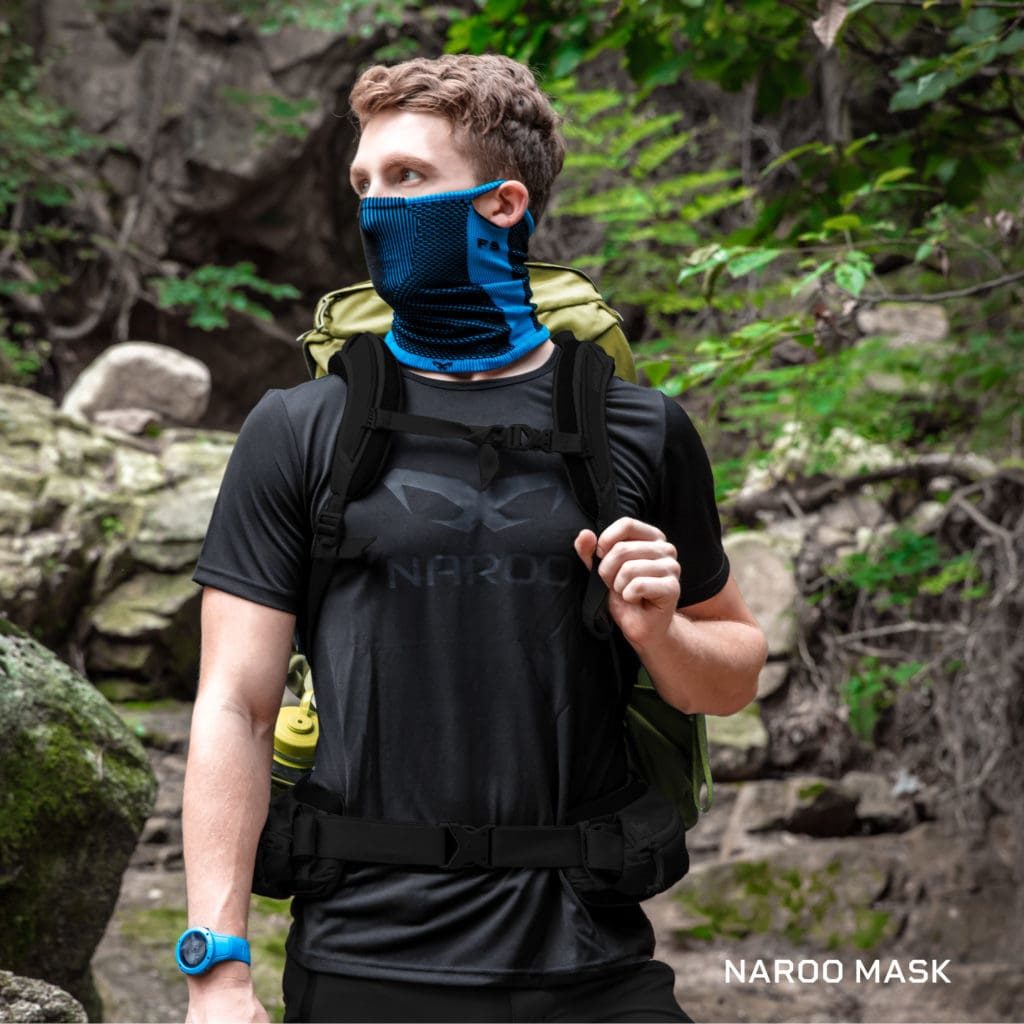 NAROO X5 - Filtering Sports Mask for hiking in Spring on a mountain in Pollen Season