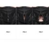 NAROO Z9H - zipper infographic anti-fog sports mask for skiing and snowboarding in the snow and winter