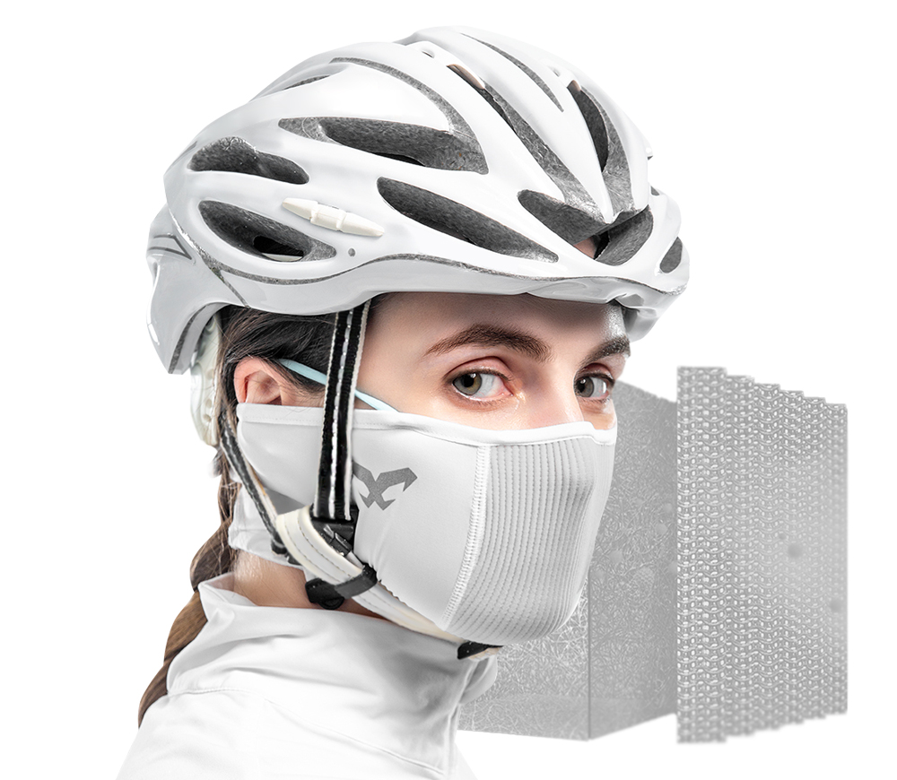 NAROO F1s - filtering sports mask for sports in pollen and spring seasons no sneezing white background