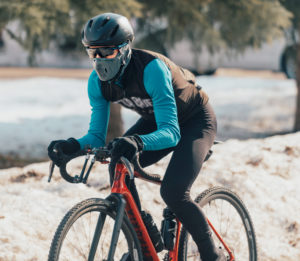 NAROO Z5h- graue Sportmaske mit Exbone für Winter-Snowboarden und Skifahren und Anti-Fog für das Radfahren