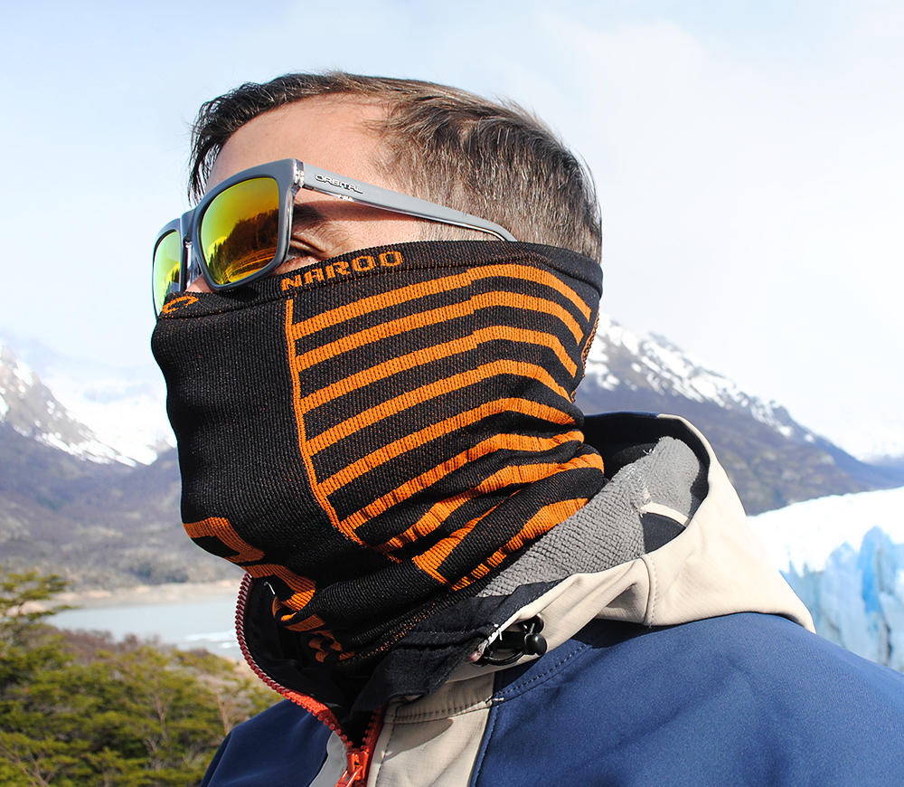 NAROO X9 - black-orange, black-orange, sports mask for winter, cold weather, wind break, dust block, compression fabric, moisture-wicking hiking skiing, snowboarding blog winter