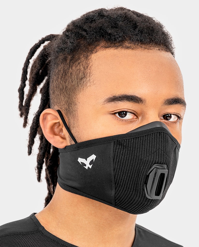 sejas maskas alerģijām Elpojoša filtrējoša sporta sejas maska ​​ar 3D gaisa telpas un izelpas vārstu - NAROO FZ1 (9)
