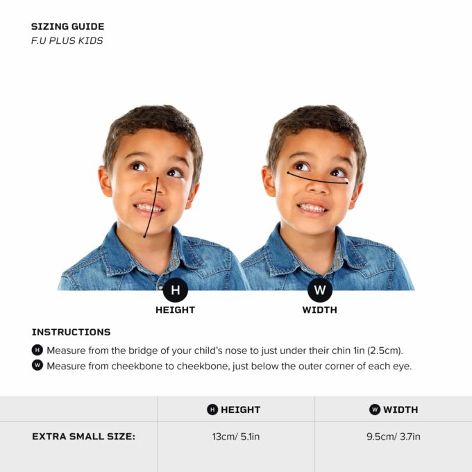 f.u+เด็ก-NAROO อินโฟกราฟิกสำหรับวัดขนาดหน้ากากและไหมพรม