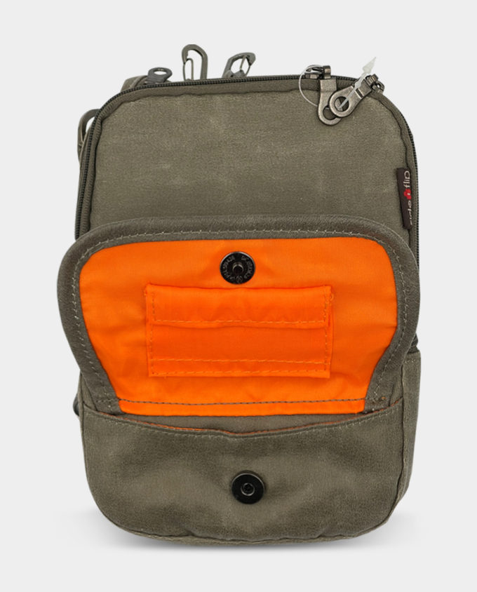 NAROO Sideflip - usnjena torbica z več žepi, torbica za pas, torba za boke, mestna torbica