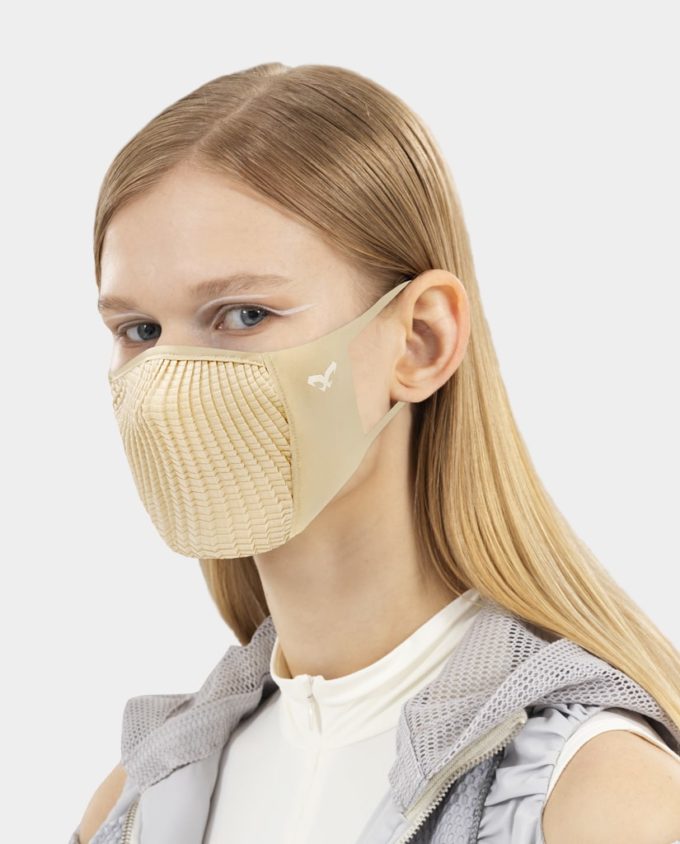 NAROO N0U-lite-Summer letná priedušná maska ​​na tvár pre šport ako beh a cyklistika, horúce počasie s chladivou látkou, UV ochrana béžová 1