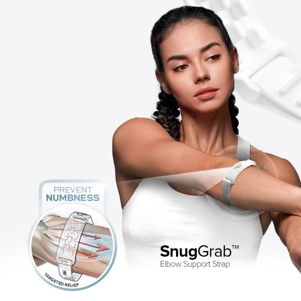 SnugGrab™ SE1 - Dây đeo hỗ trợ khuỷu tay bằng silicon | NAROO Mặt nạ thể thao